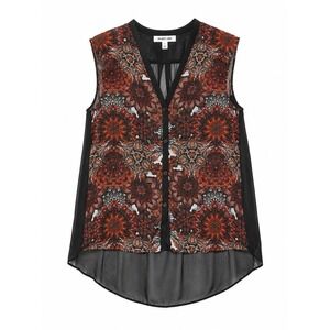 Helmut Lang Top S Quiet Luxury Abstract Sheer Y2K Art To Wear‎ Designer Chic USA